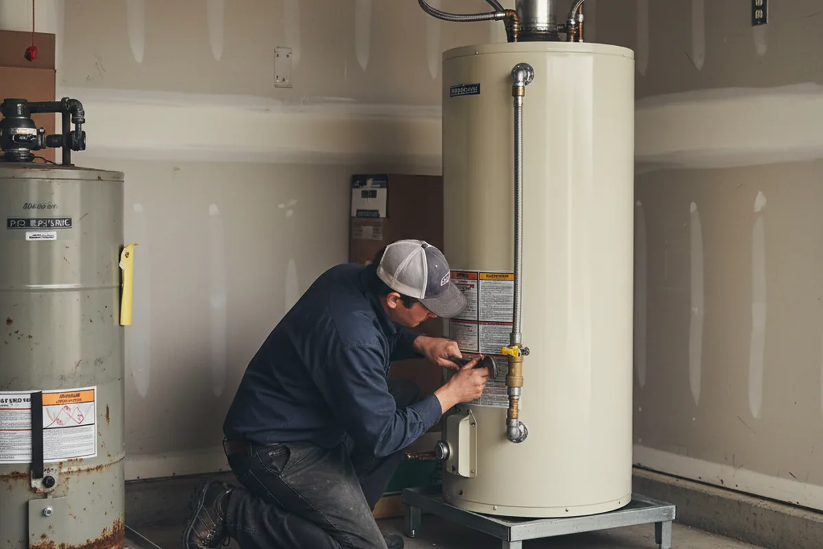 Water heater and shutoff valve replacement in Ava